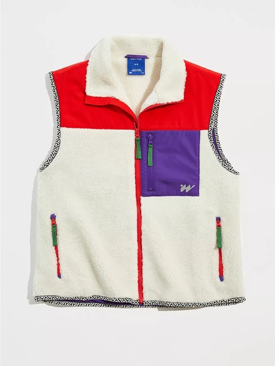 Urban Outfitters Other - Within Walls Urban Outfitters Colorblock Retro 80s Sherpa Vest Size Small